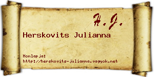 Herskovits Julianna névjegykártya