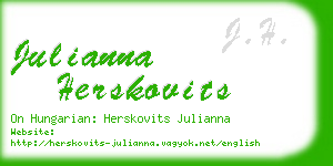 julianna herskovits business card